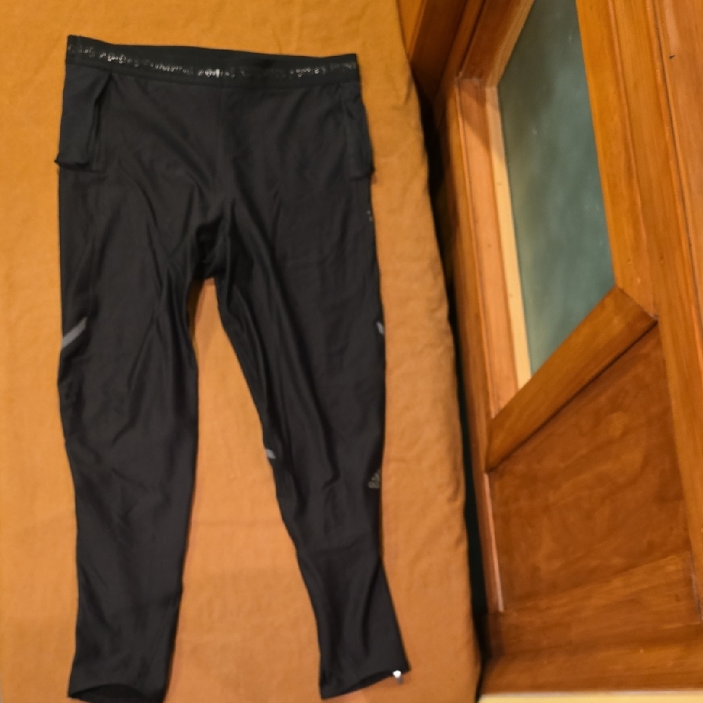 adidas Black Joggers with Reflective Accents